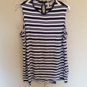 Ruffle Neck Sleeveless Top